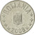 Moneta, Romania, 10 Bani, 2008, Bucharest, BB, Acciaio placcato nichel, KM:191