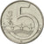 Coin, Czech Republic, 5 Korun, 2008, EF(40-45), Nickel plated steel, KM:8