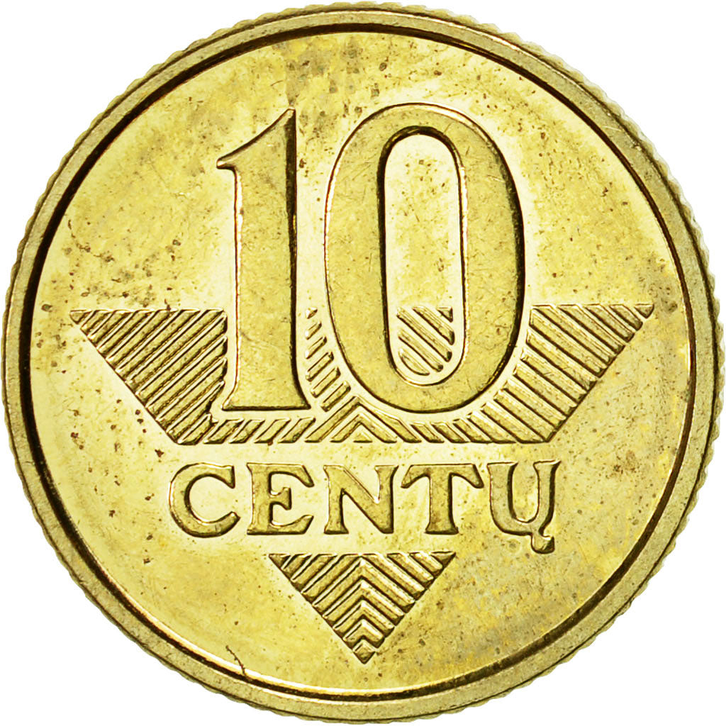 Coin, Lithuania, 10 Centu, 2008, EF(40-45), Nickel-brass, KM:106