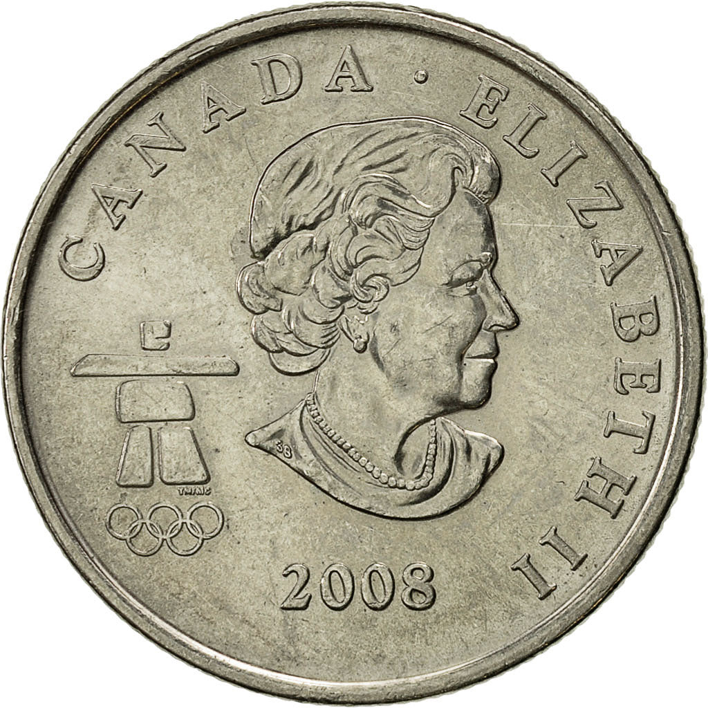 Coin, Canada, Elizabeth II, 25 Cents, 2008, Royal Canadian Mint, AU(55-58)