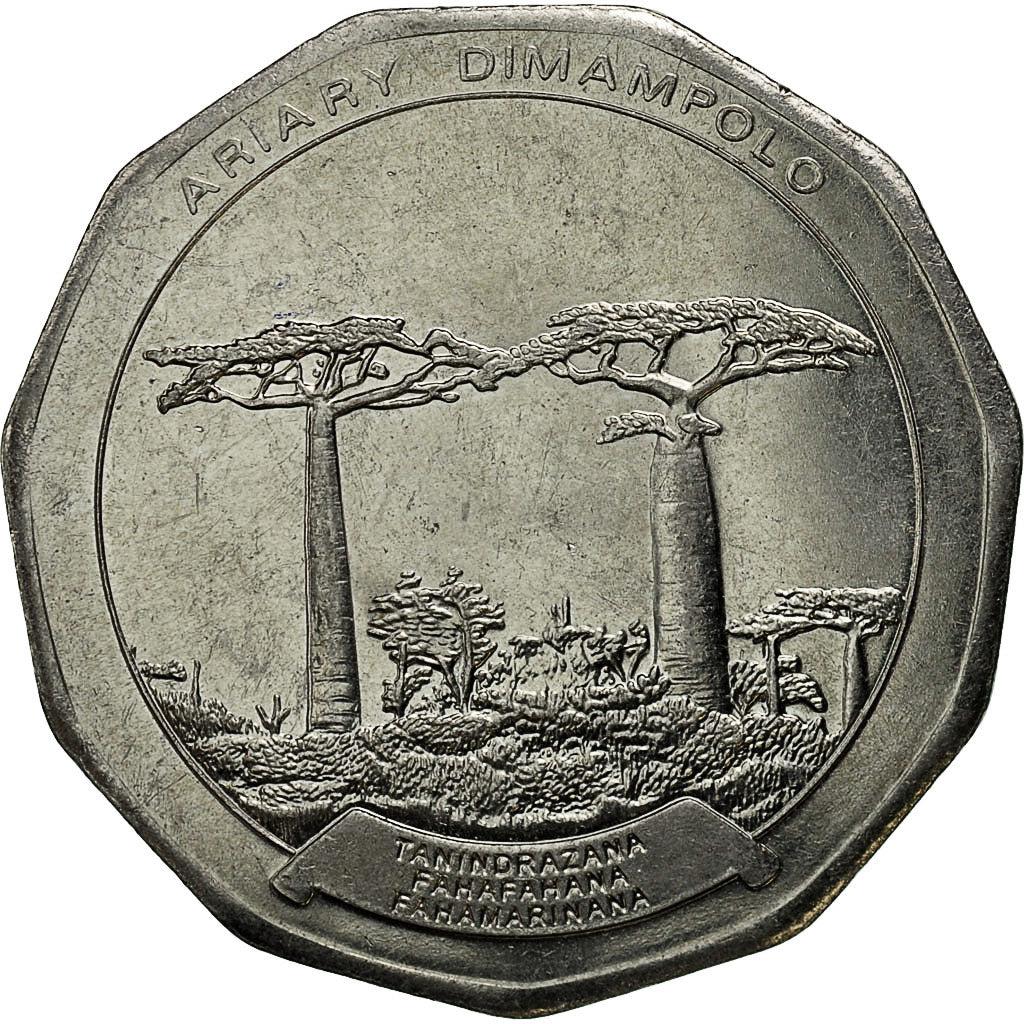 Madagascar, 50 Ariary, 1996, Paris, SPL-, Acciaio inossidabile, KM:25.1
