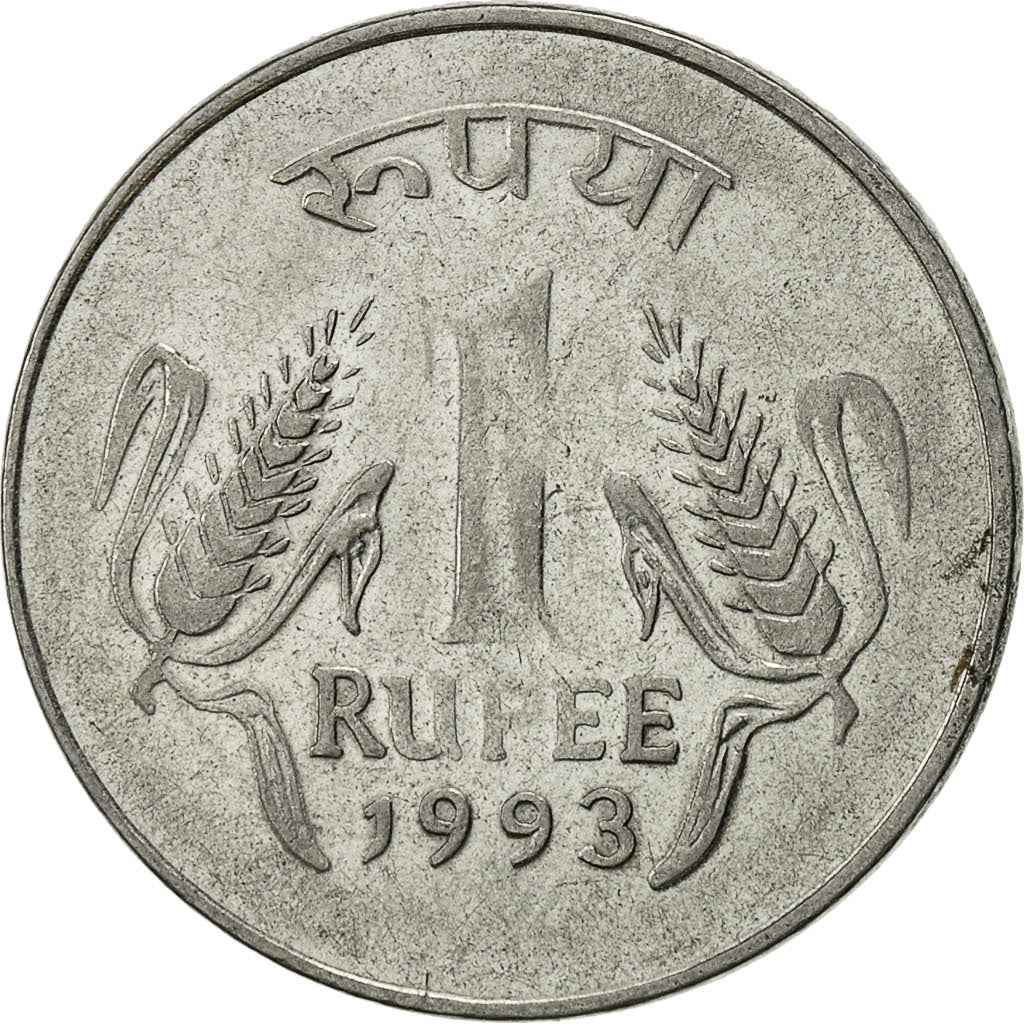 Münze, INDIA-REPUBLIC, Rupee, 1993, SS, Stainless Steel, KM:92.1