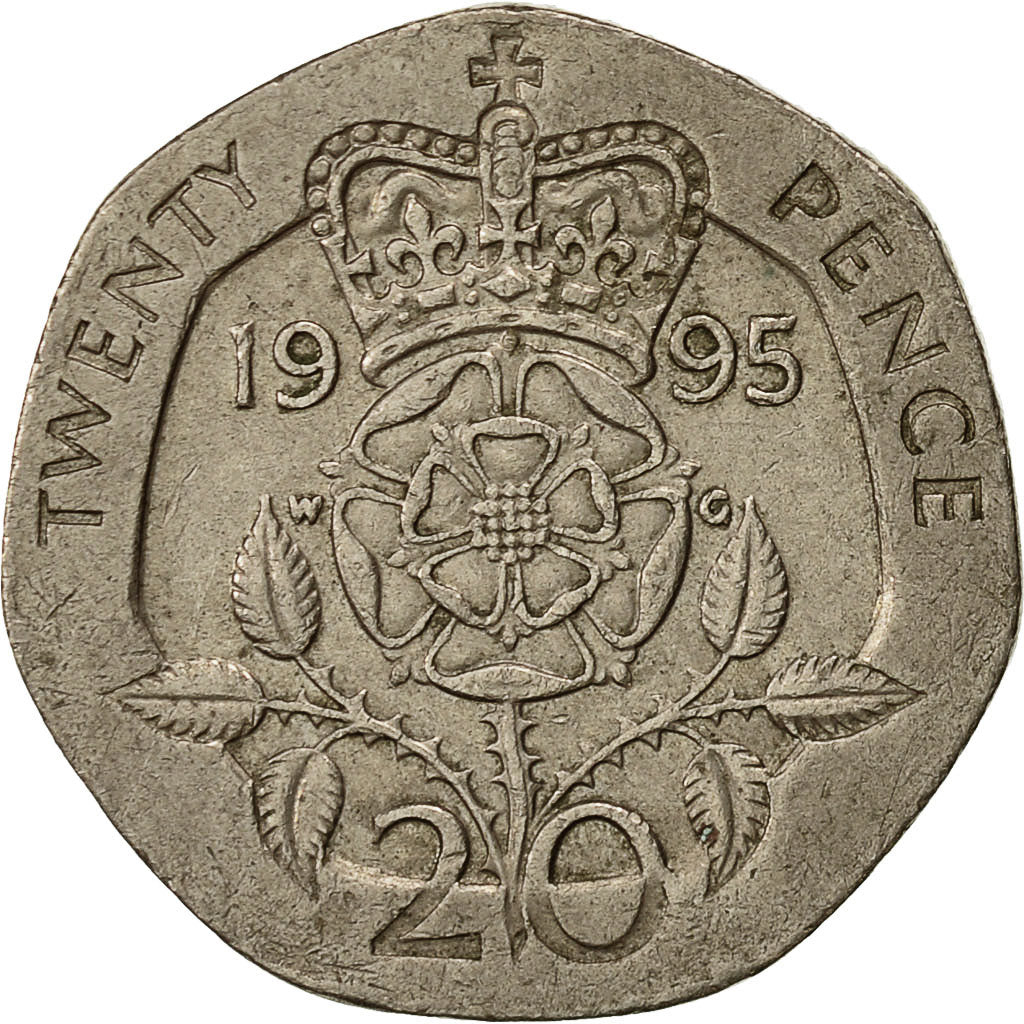 Moneta, Gran Bretagna, Elizabeth II, 20 Pence, 1995, BB, Rame-nichel, KM:939