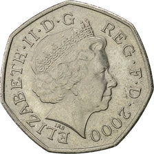 Coin, Great Britain, Elizabeth II, 50 Pence, 2000, British Royal Mint