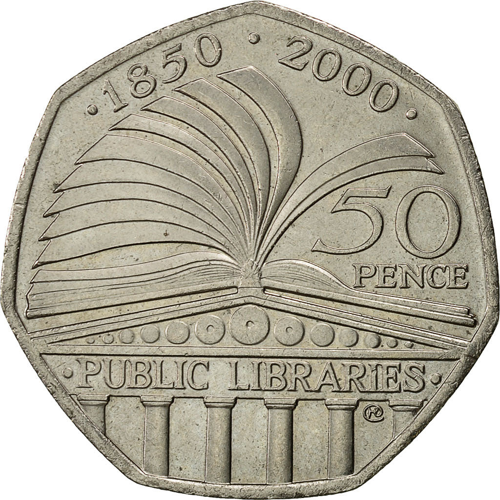 Coin, Great Britain, Elizabeth II, 50 Pence, 2000, British Royal Mint