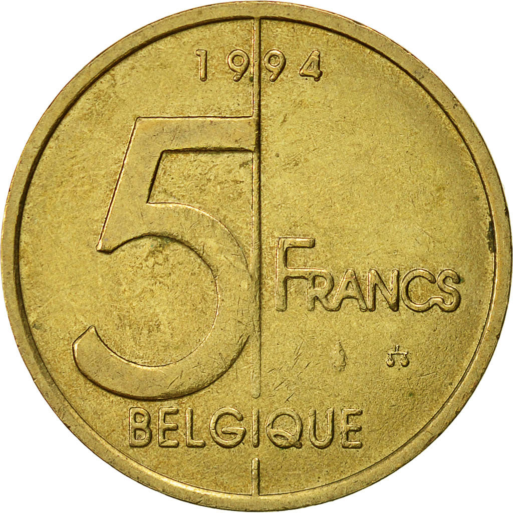 Munten, België, Albert II, 5 Francs, 5 Frank, 1994, Brussels, ZF