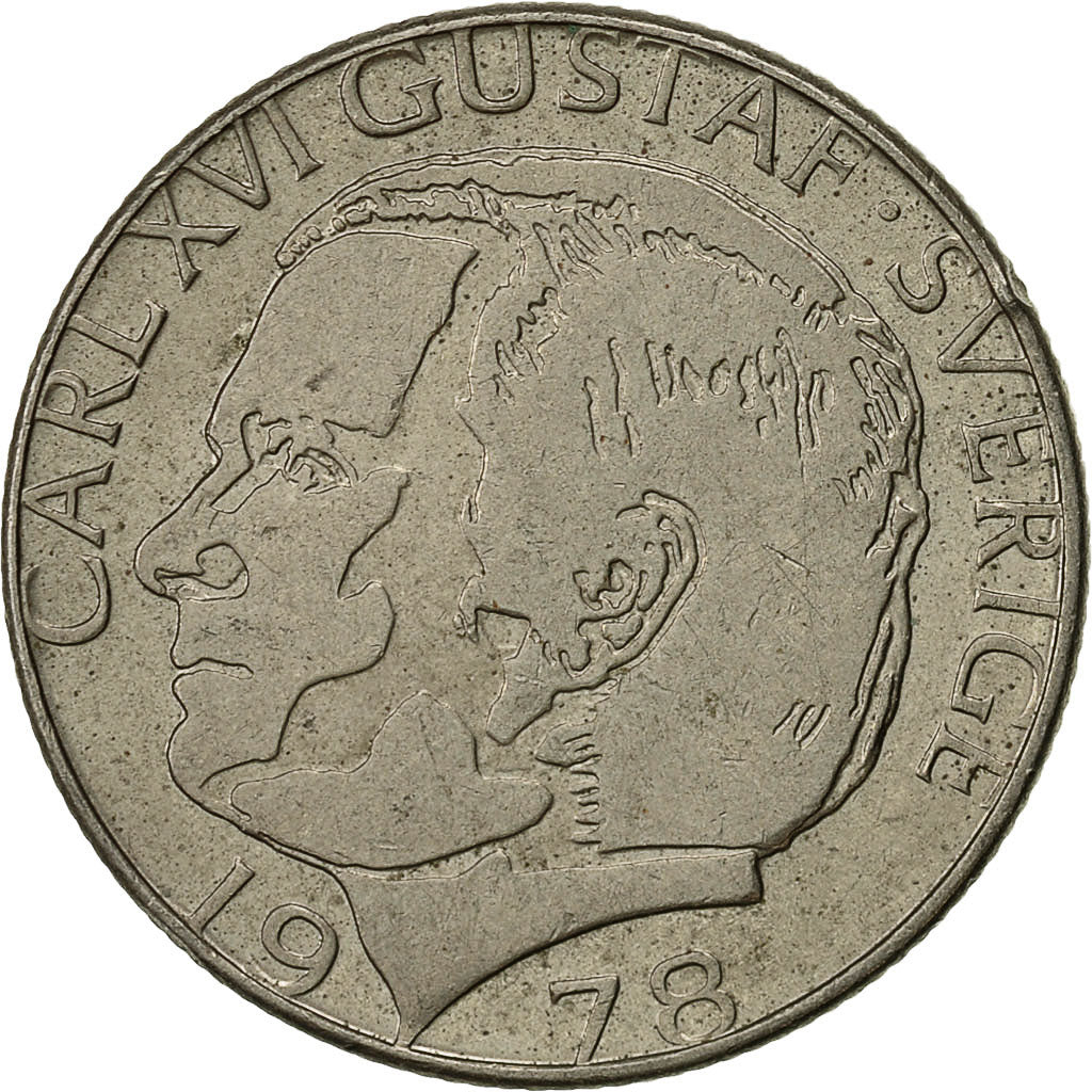 Munten, Zweden, Carl XVI Gustaf, Krona, 1978, ZF+, Copper-Nickel Clad Copper