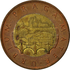Coin, Czech Republic, 50 Korun, 1993, VF(30-35), Bi-Metallic, KM:1