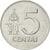 Moneda, Lituania, 5 Centai, 1991, MBC+, Aluminio, KM:87