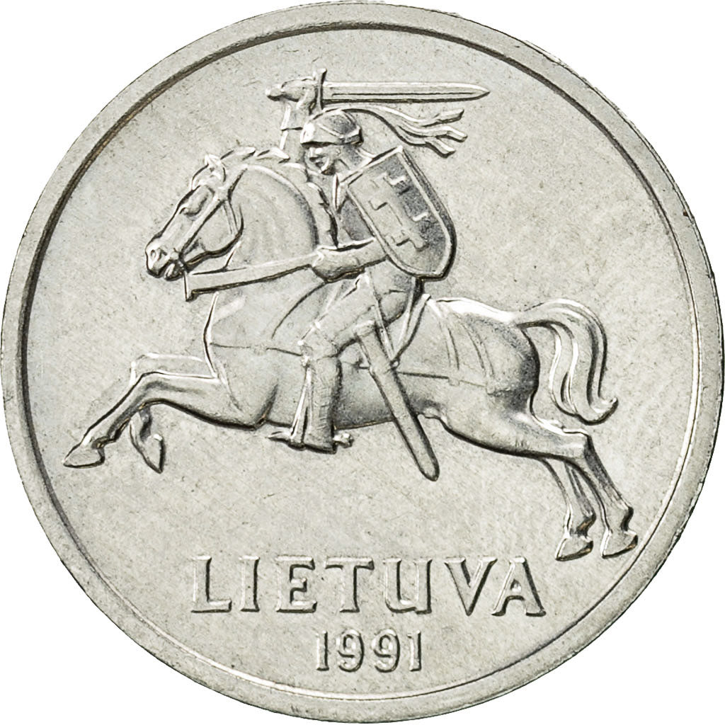 Moneda, Lituania, Centas, 1991, MBC+, Aluminio, KM:85