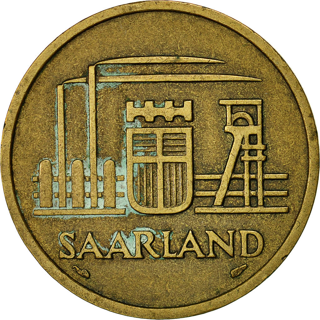 Coin, SAARLAND, 50 Franken, 1954, Paris, EF(40-45), Aluminum-Bronze, KM:3