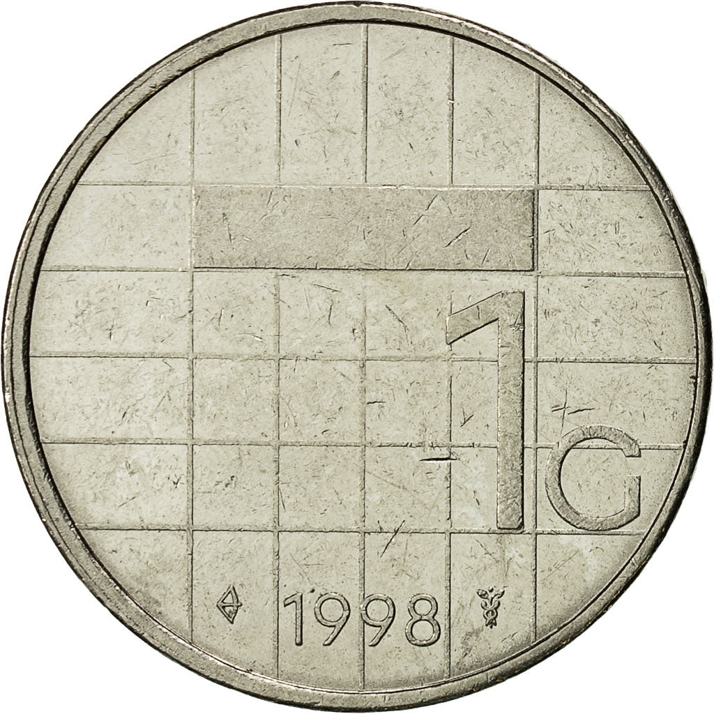Münze, Niederlande, Beatrix, Gulden, 1998, SS, Nickel, KM:205