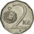 Moneda, República Checa, 2 Koruny, 2001, MBC+, Níquel chapado en acero, KM:9
