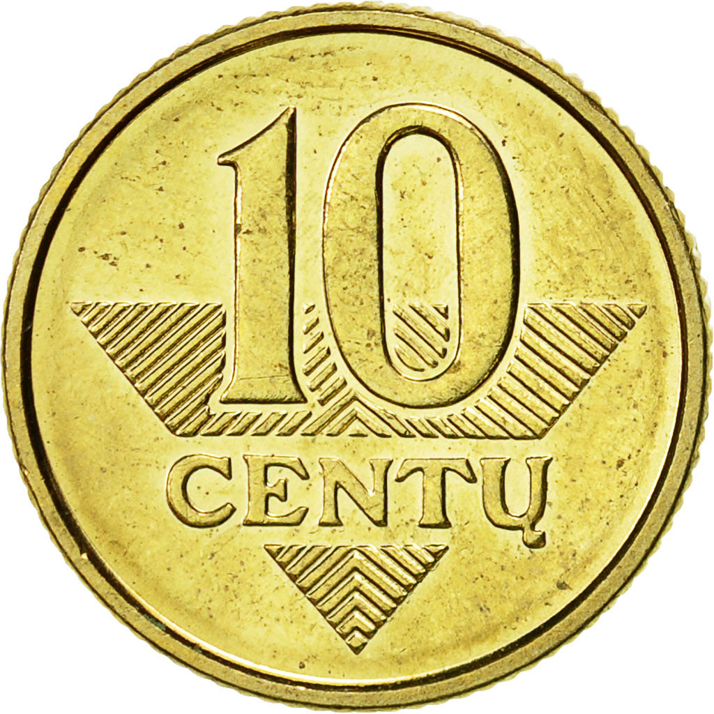 Moneta, Lituania, 10 Centu, 2008, BB+, Nichel-ottone, KM:106