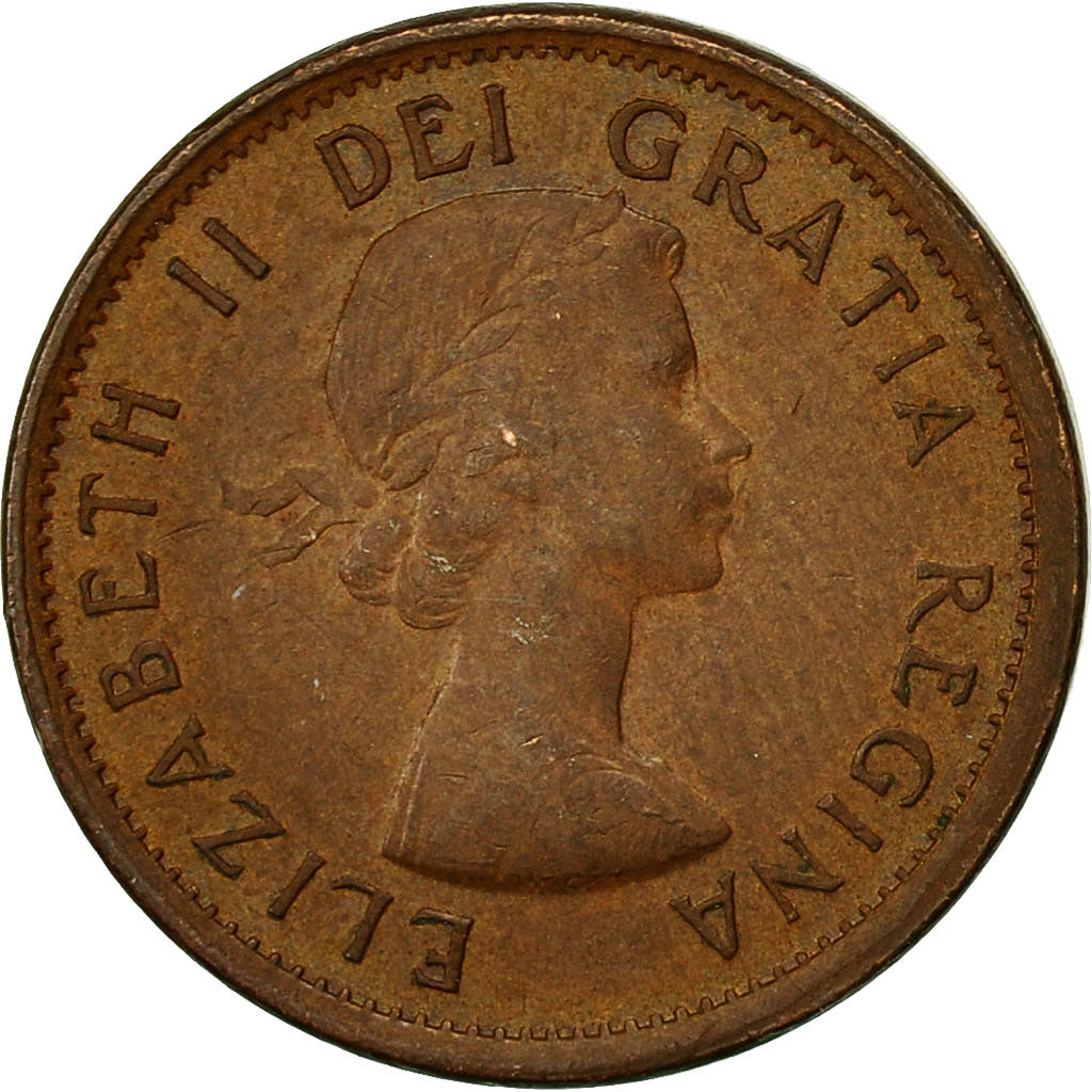 Moneta, Canada, Elizabeth II, Cent, 1962, Royal Canadian Mint, Ottawa, BB