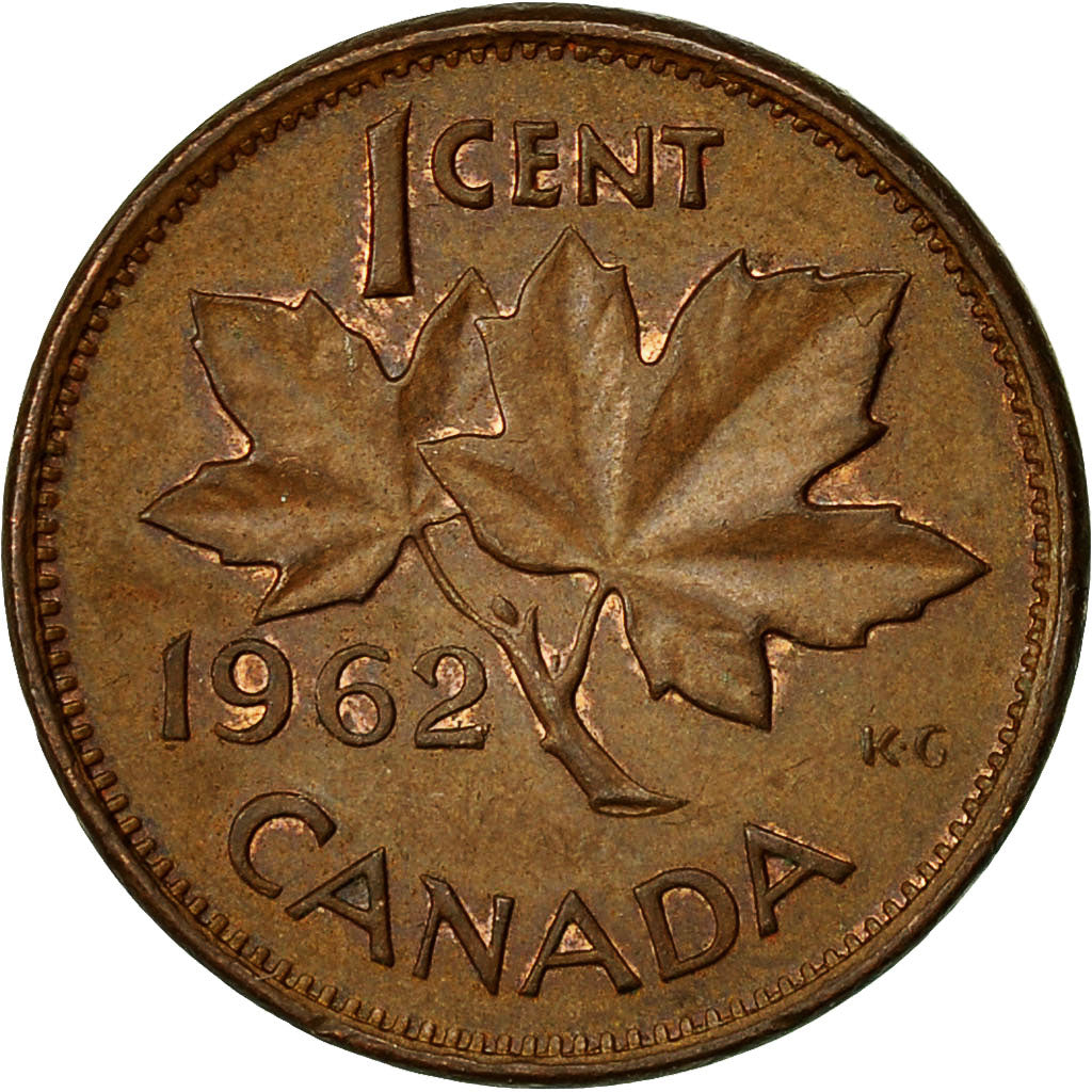 Moneta, Canada, Elizabeth II, Cent, 1962, Royal Canadian Mint, Ottawa, BB