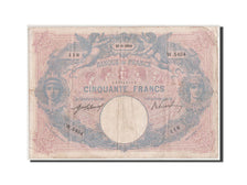 France, 50 Francs, 50 F 1889-1927 ''Bleu et Rose'', 1914, KM #64e, VF(30-35),...