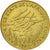 Moneda, Estados del África central, 10 Francs, 1985, Paris, MBC+, Aluminio -