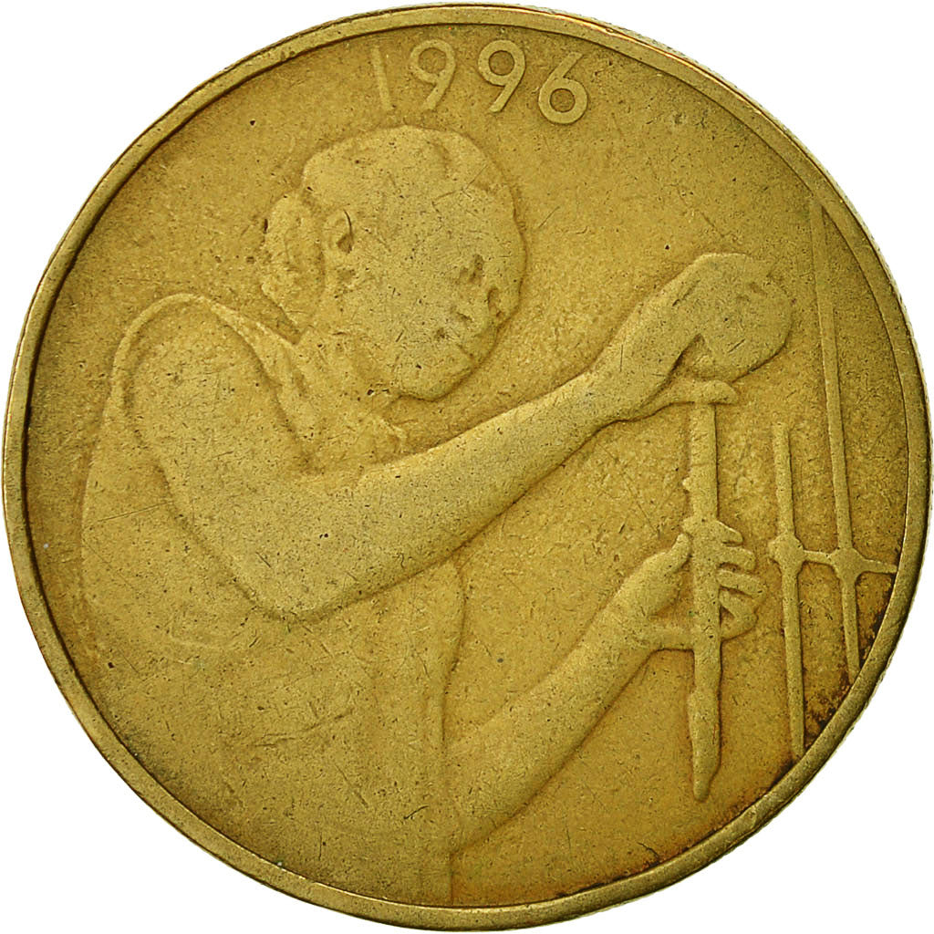Münze, West African States, 25 Francs, 1996, Paris, SS, Aluminum-Bronze, KM:9