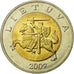 Münze, Lithuania, 5 Litai, 2009, VZ, Bi-Metallic, KM:113