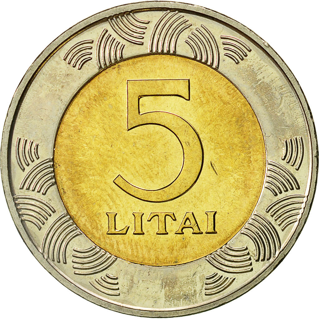 Münze, Lithuania, 5 Litai, 2009, VZ, Bi-Metallic, KM:113
