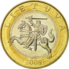 Moneta, Lituania, 2 Litai, 2008, SPL-, Bi-metallico, KM:112