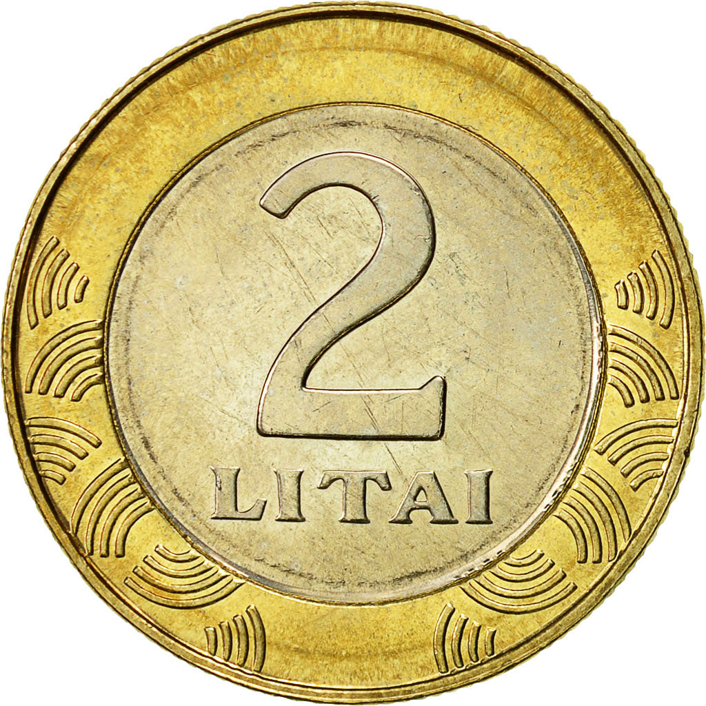 Moneta, Lituania, 2 Litai, 2008, SPL-, Bi-metallico, KM:112