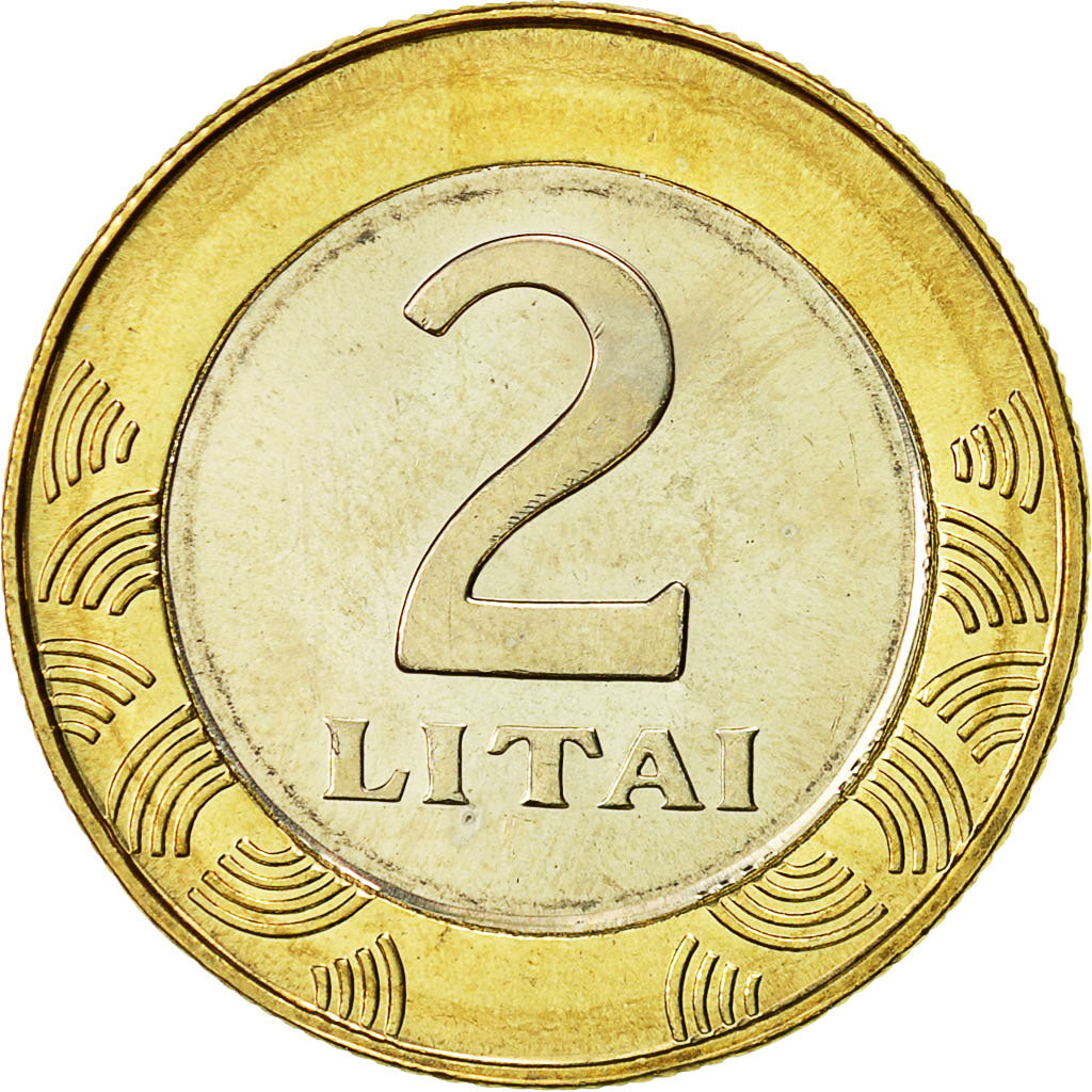 Moneta, Lituania, 2 Litai, 2008, SPL-, Bi-metallico, KM:112