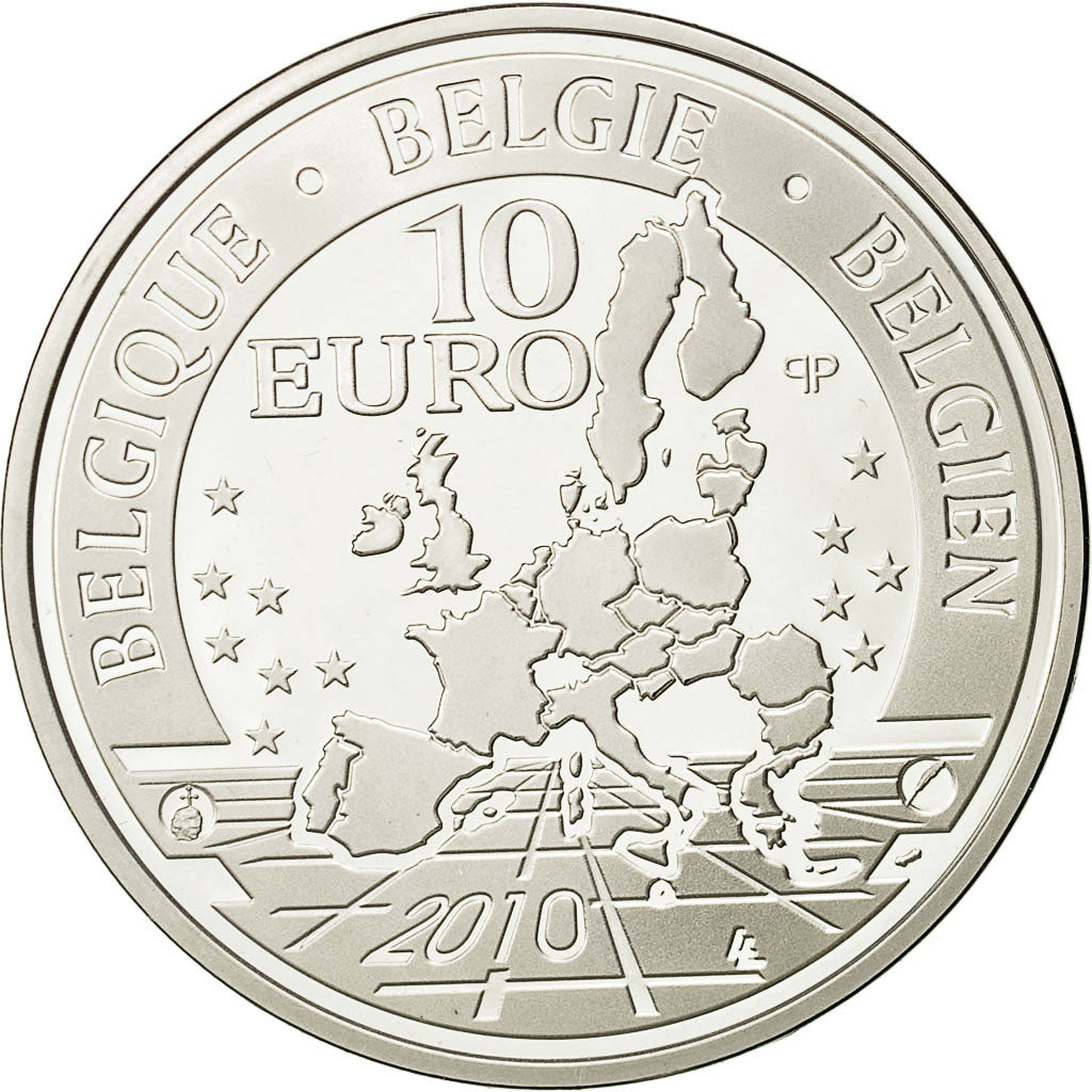 Belgium, 10 Euro, 2010, MS(65-70), Silver, KM:290