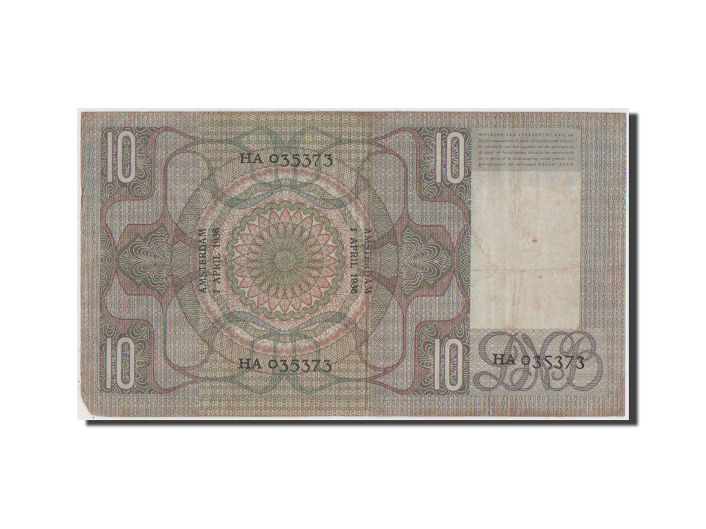 Biljet, Nederland, 10 Gulden, 1936, TB+