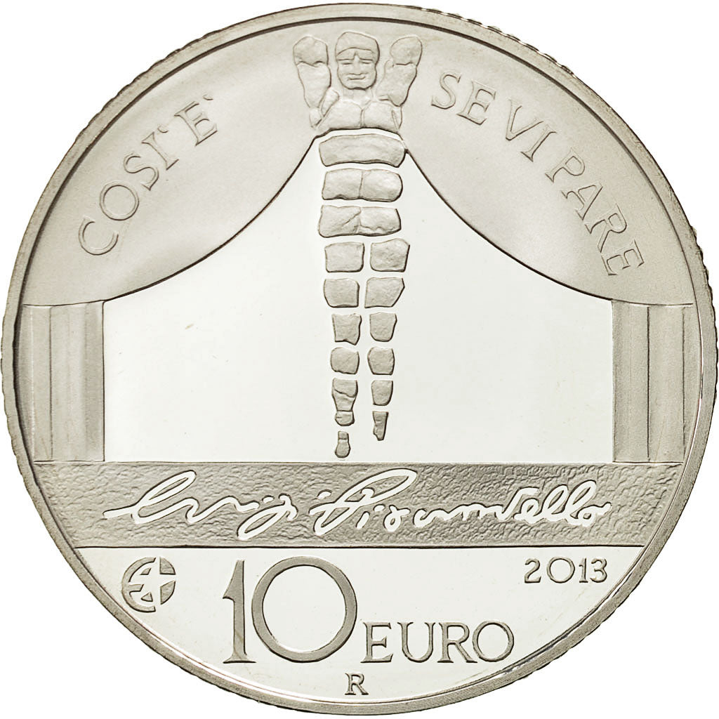 Italia, 10 Euro, 2013, FDC, Plata