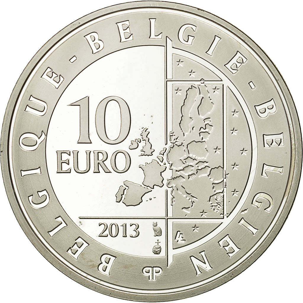 Bélgica, 10 Euro, 2013, FDC, Plata
