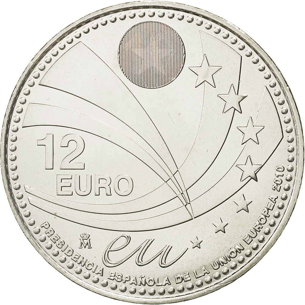 Spagna, 12 Euro, 2010, FDC, Argento, KM:1172