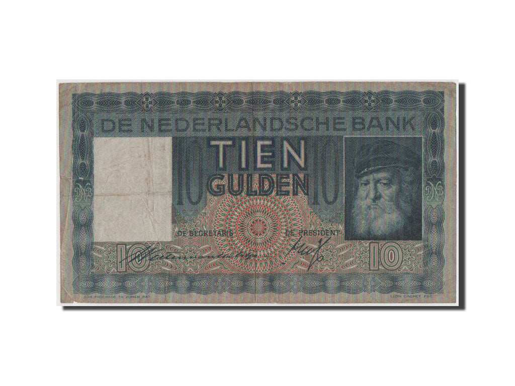 Netherlands, 10 Gulden, 1934, KM #49, VF(20-25), CZ 089210