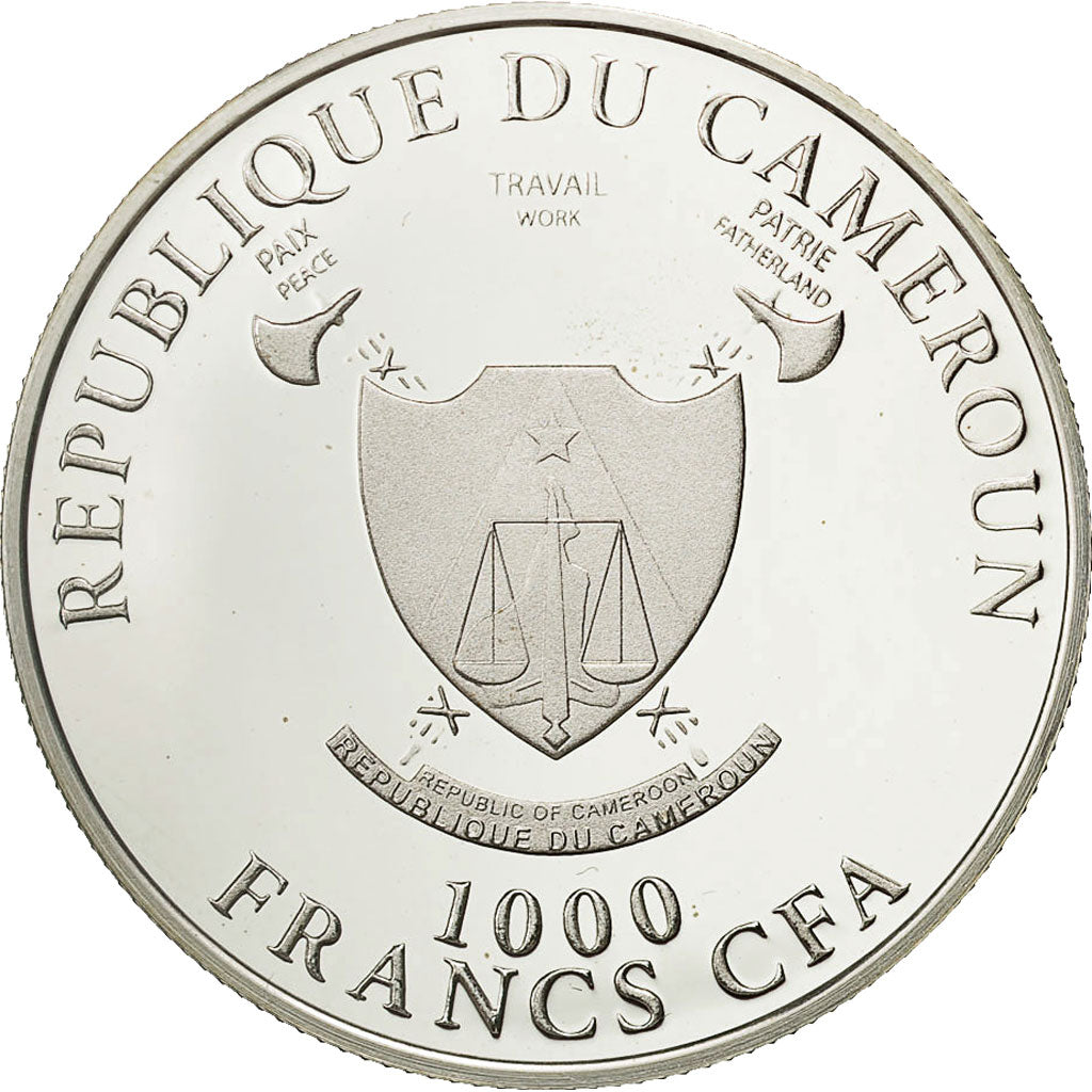 Coin, Cameroon, 1000 Francs, 2012, MS(65-70), Silver