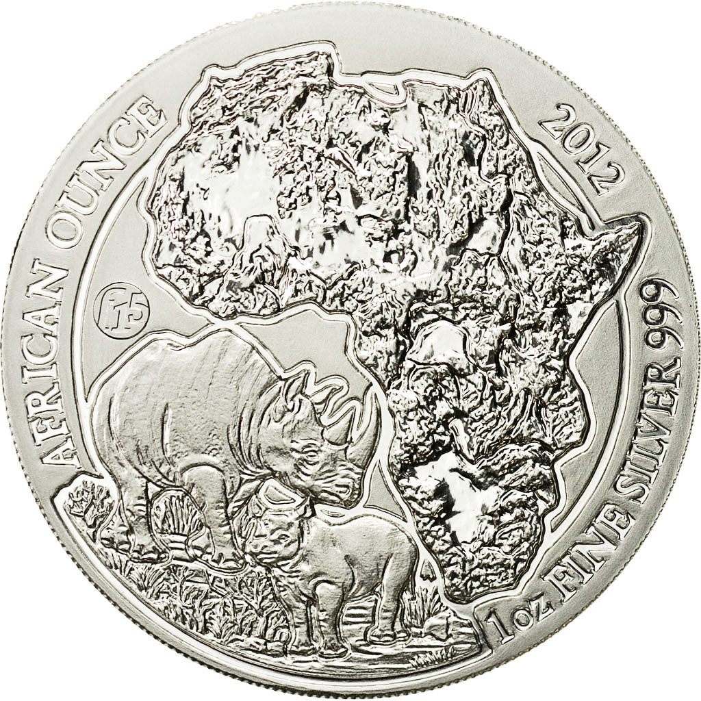 Moneda, Ruanda, 50 Francs, 2012, FDC, Plata, KM:37