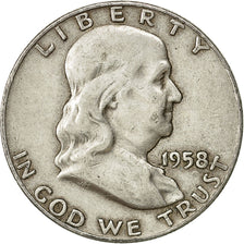 Münze, Vereinigte Staaten, Franklin Half Dollar, Half Dollar, 1958, U.S. Mint