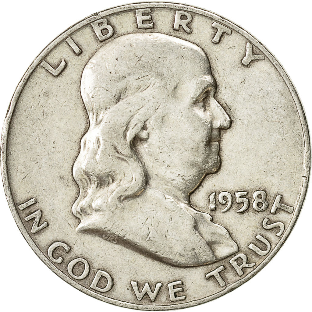 Münze, Vereinigte Staaten, Franklin Half Dollar, Half Dollar, 1958, U.S. Mint