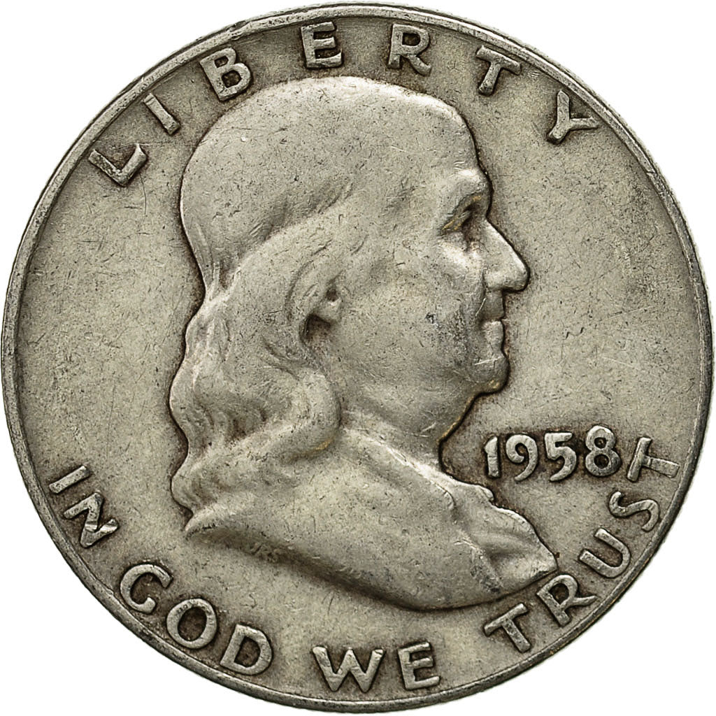 Moneta, Stati Uniti, Franklin Half Dollar, Half Dollar, 1958, U.S. Mint, Denver