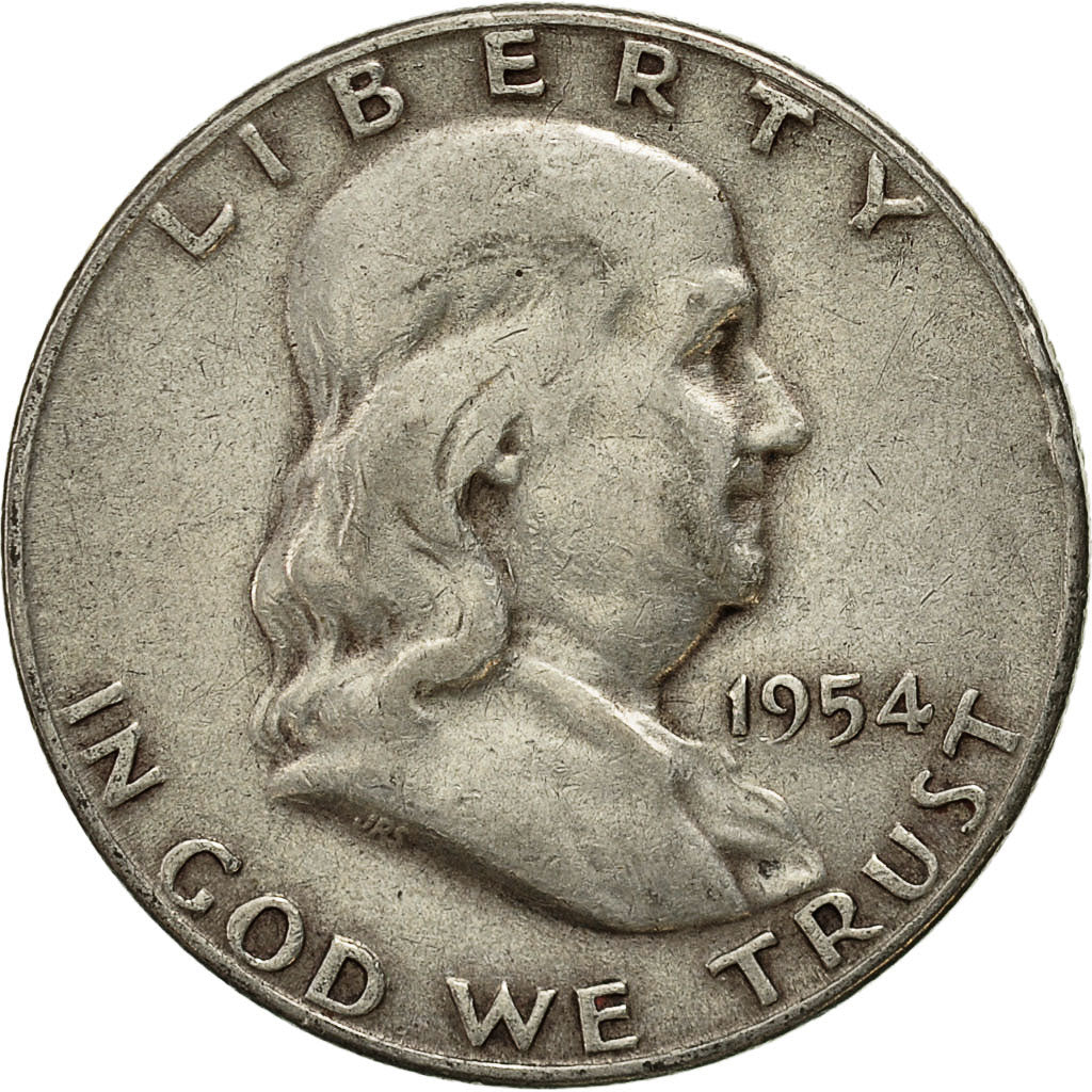 Moneta, Stati Uniti, Franklin Half Dollar, Half Dollar, 1954, U.S. Mint, San