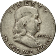 Moneta, Stati Uniti, Franklin Half Dollar, Half Dollar, 1954, U.S. Mint, San