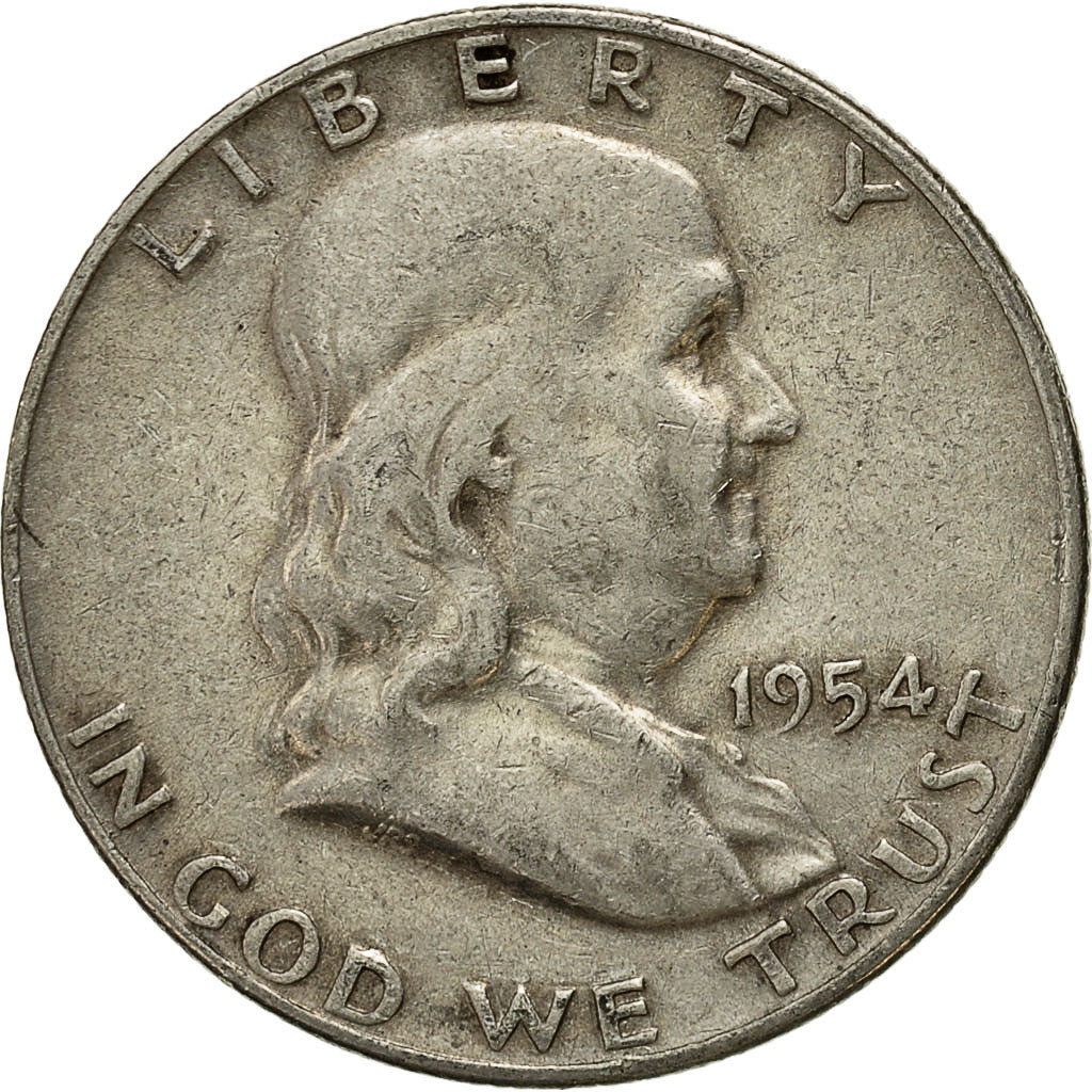 Moneta, Stati Uniti, Franklin Half Dollar, Half Dollar, 1954, U.S. Mint, Denver