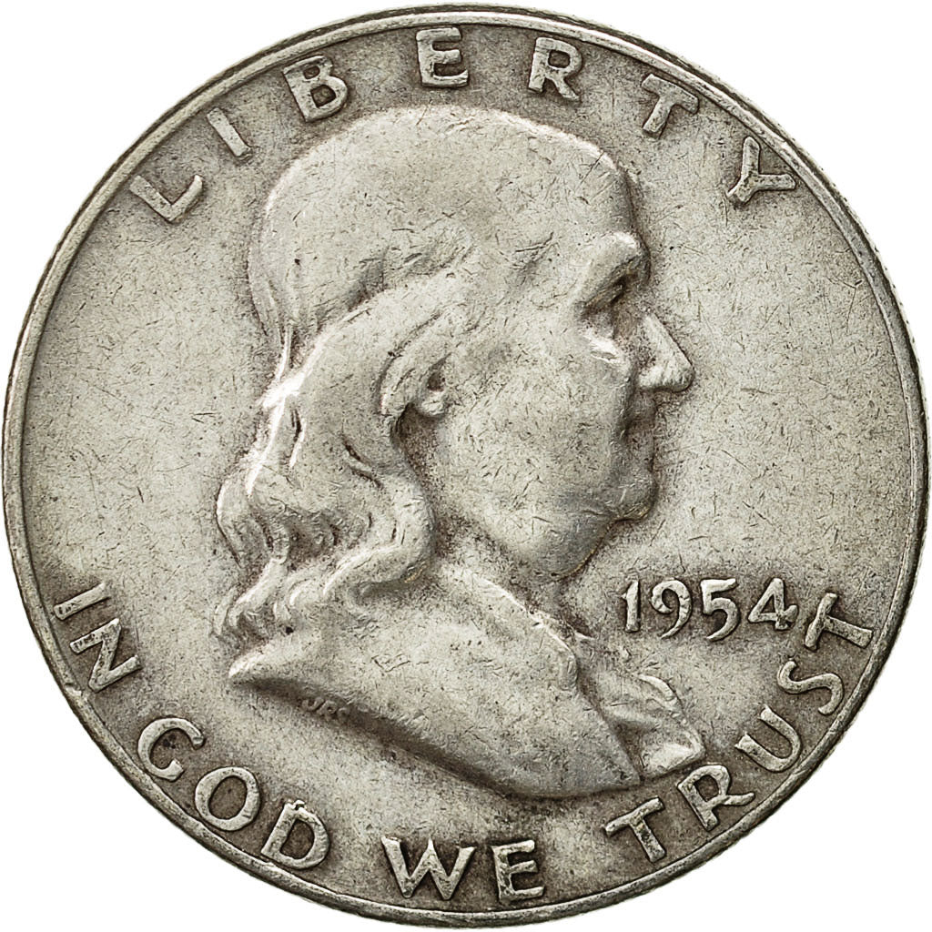 Moneta, Stati Uniti, Franklin Half Dollar, Half Dollar, 1954, U.S. Mint, Denver
