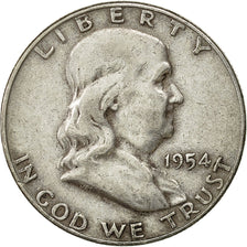 Moneda, Estados Unidos, Franklin Half Dollar, Half Dollar, 1954, U.S. Mint