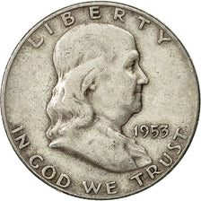 Münze, Vereinigte Staaten, Franklin Half Dollar, Half Dollar, 1953, U.S. Mint