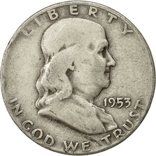 Münze, Vereinigte Staaten, Franklin Half Dollar, Half Dollar, 1953, U.S. Mint