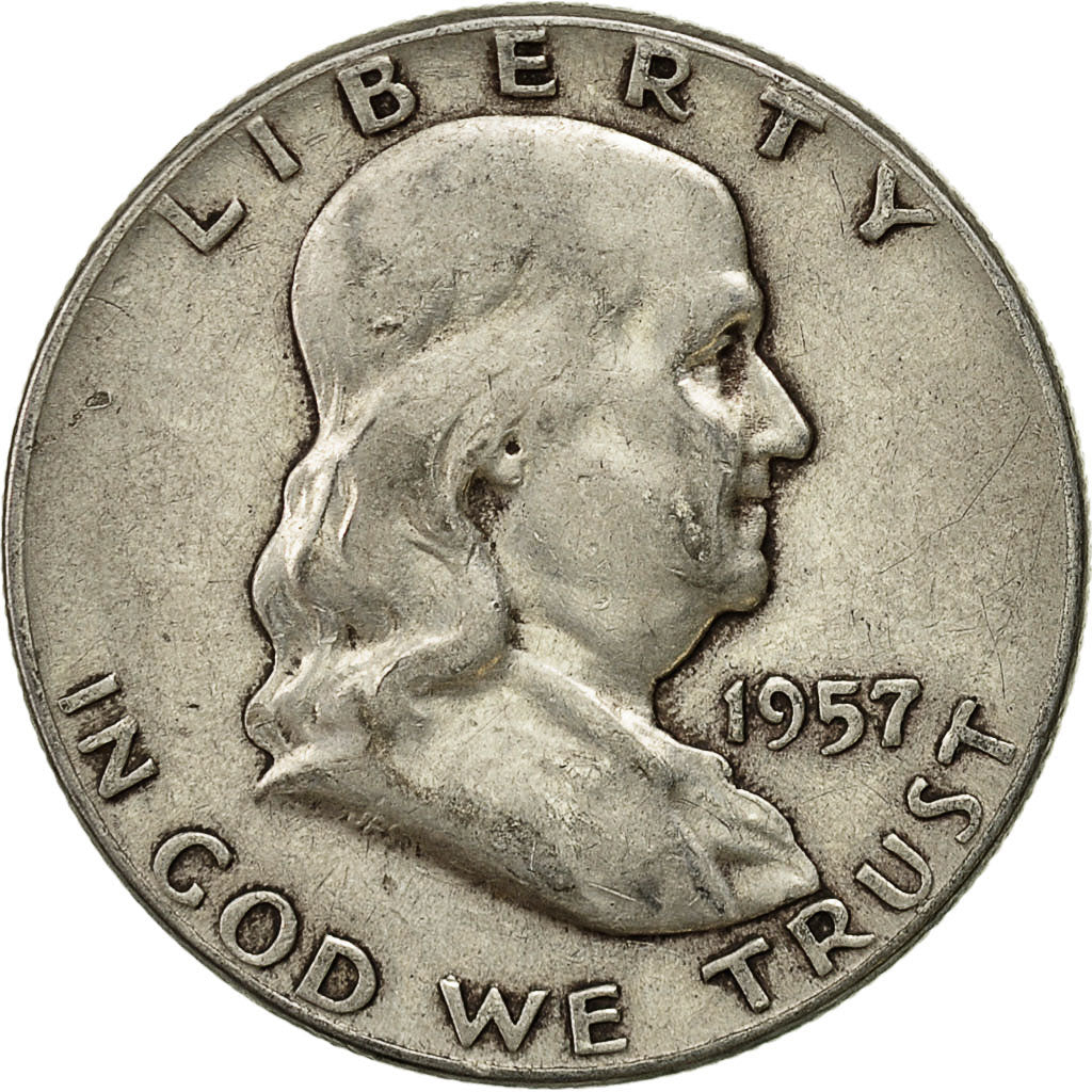 Moneta, Stati Uniti, Franklin Half Dollar, Half Dollar, 1957, U.S. Mint, BB