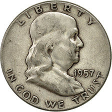 Moneta, Stati Uniti, Franklin Half Dollar, Half Dollar, 1957, U.S. Mint, BB
