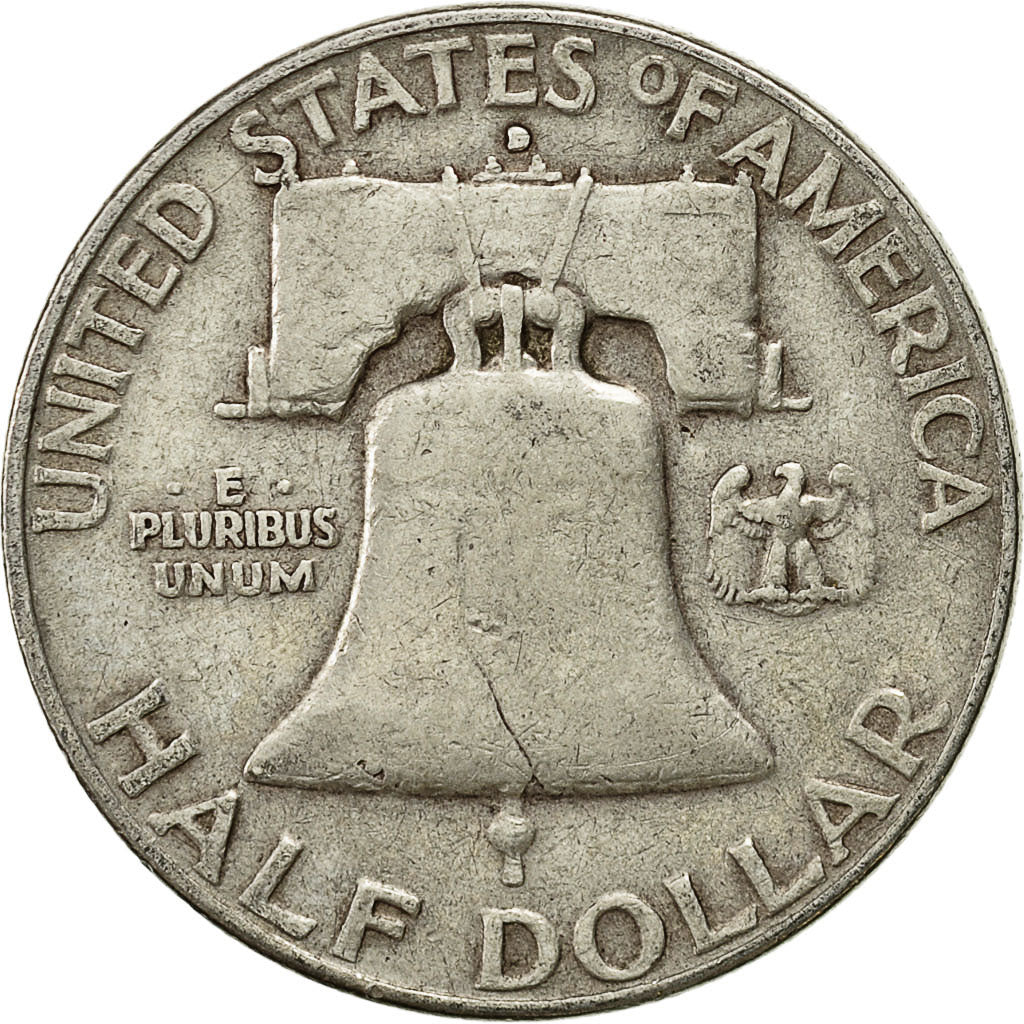 Coin, United States, Franklin Half Dollar, Half Dollar, 1957, U.S. Mint, Denver