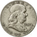 Coin, United States, Franklin Half Dollar, Half Dollar, 1957, U.S. Mint, Denver